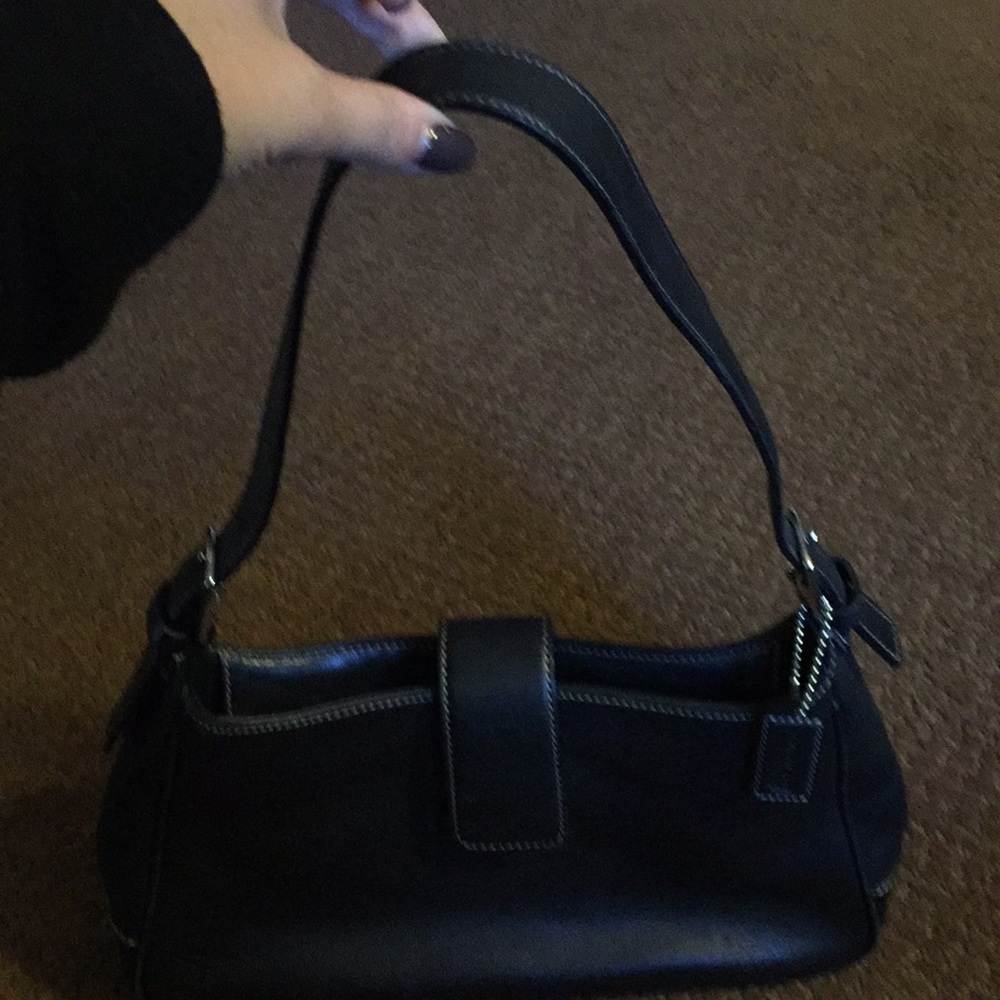 Black leather Small Coach bag
